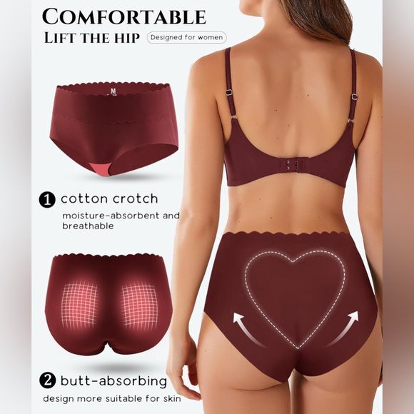 BrandNew 6Packs Women's Mid-High Waisted Briefs Underwear No Show Seamless/Large - Picture 7 of 10